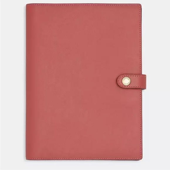 Coach | Office | Coach Pink Leather Notebook Cover | Poshmark